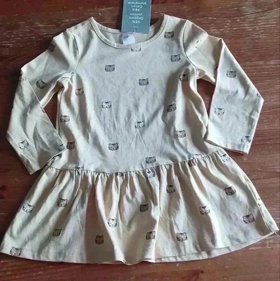 H&M 98% Organic Cotton Printed Dress  12-18M *New with tags - Picture 4 of 7